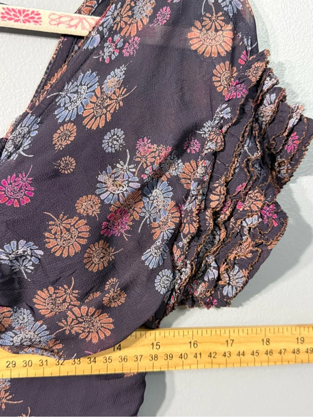 FREE PEOPLE Yours Truly Floral Slip Boho Babydoll Sundress Women’s Dress Size‎ 0